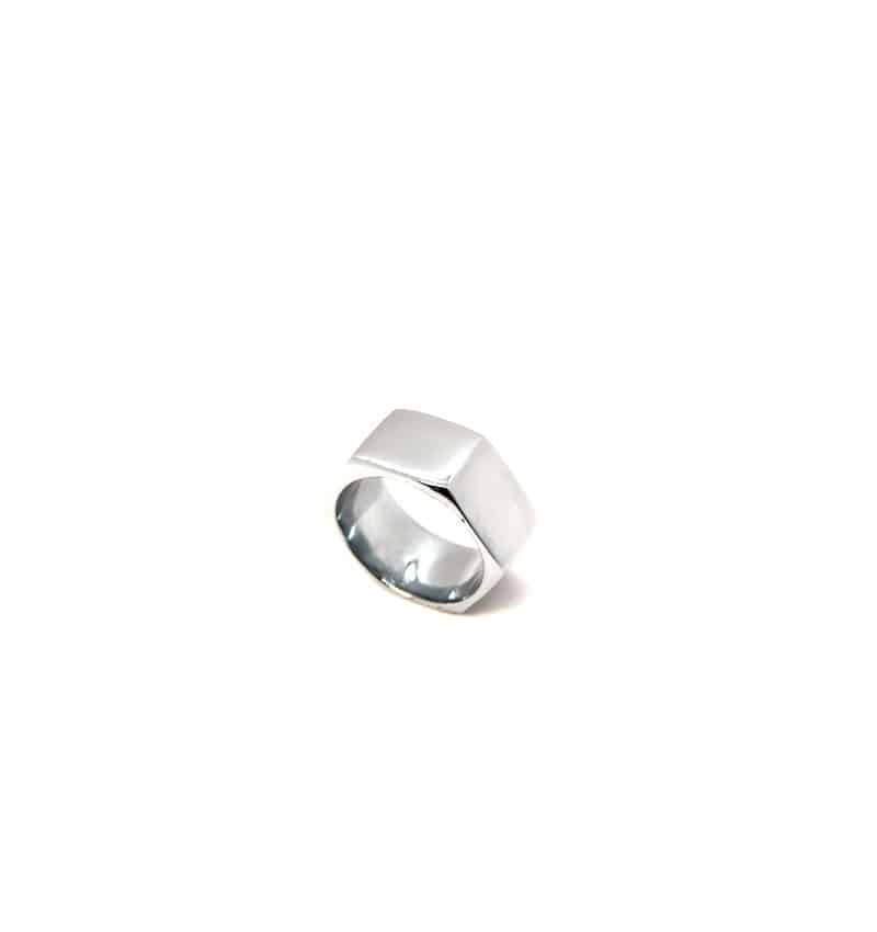 Ανδρικό δαχτυλίδι από ατσάλι πολύπλευρο SR603