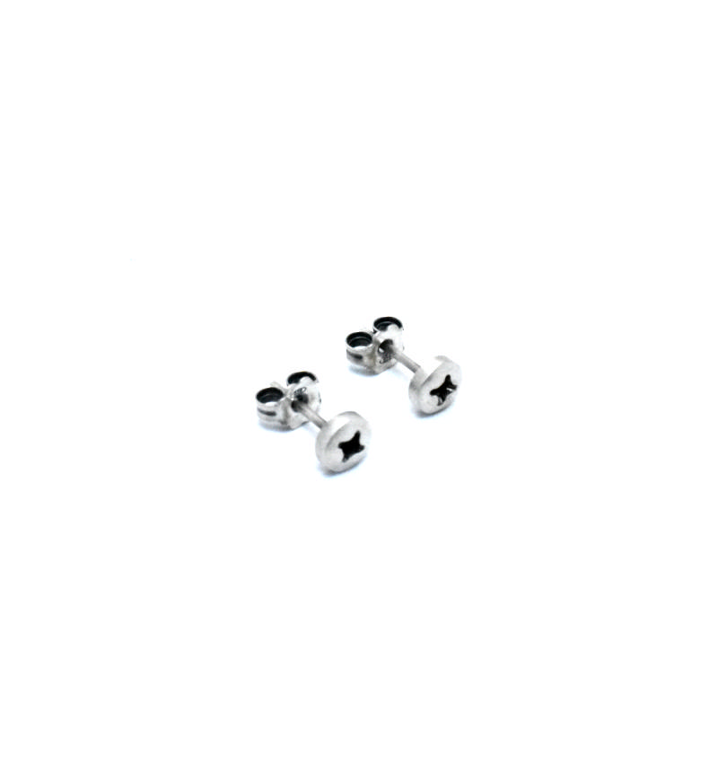 Ανδρικά σκουλαρίκια βίδα από ασήμι E0004M