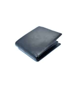 Ανδρικό μαύρο πορτοφόλι με κυματιστή υφή PORT02