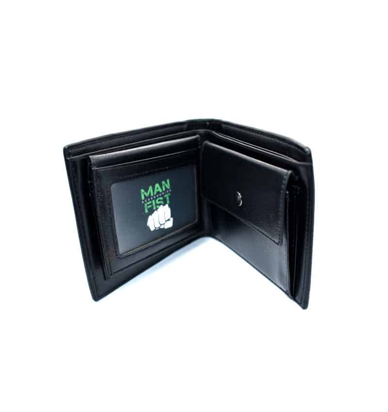 Ανδρικό μαύρο πορτοφόλι με ανάγλυφο σχέδιο όψης ερπετού PORT06