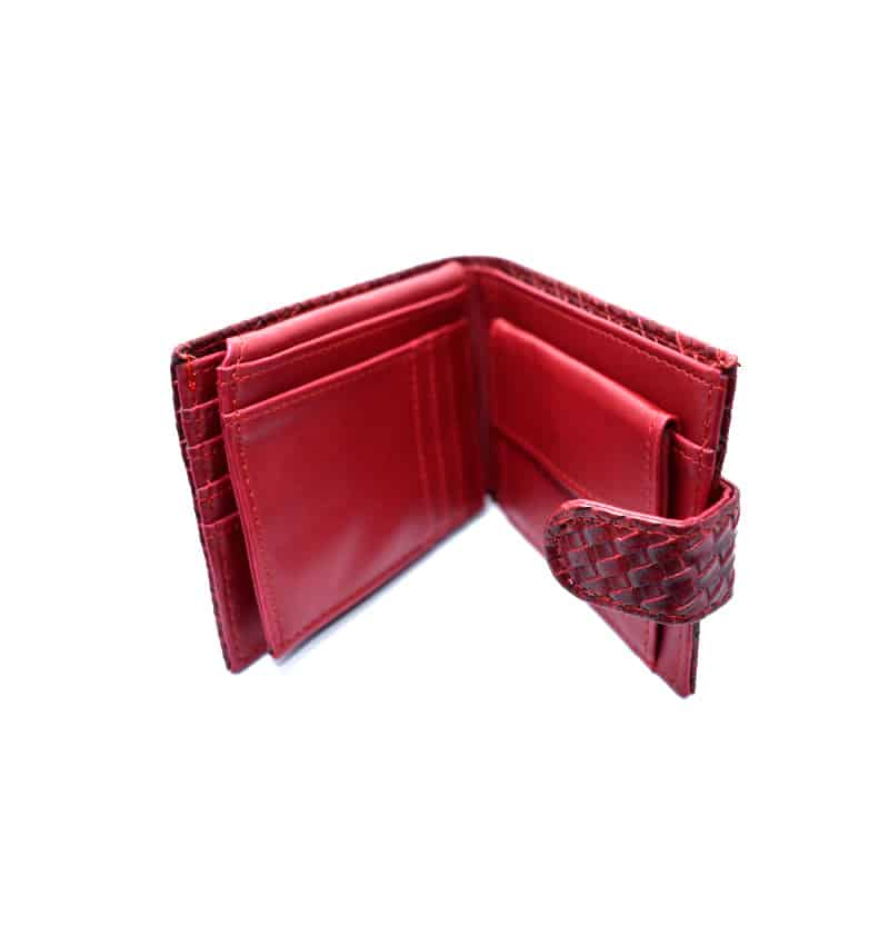 Ανδρικό κόκκινο πορτοφόλι με ανάγλυφη υφή PORT08