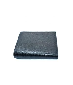 Ανδρικό μαύρο πορτοφόλι με ανάγλυφη επιφάνεια PORT01