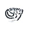 Ανδρικό κολιέ ''ροζάριο'' κεραυνός από ασήμι με πέτρες jasper zebra & larvikite N0083