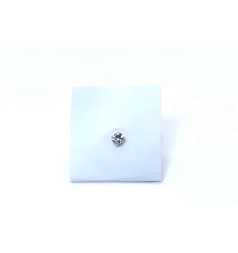Σκουλαρίκια strass με πέτρα από ζιργκόν & ασήμι 925'' (3mm) NN1449-4